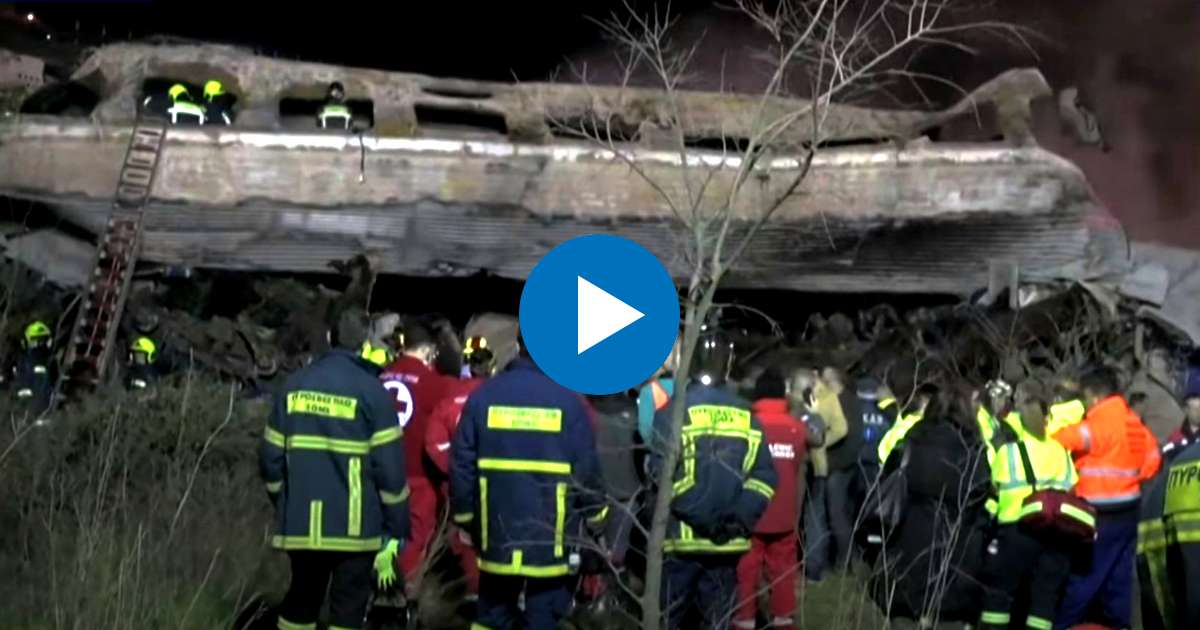Accidente de tren en Grecia, peor en Europa de la última década © Captura de video YouTube / La Vanguardia