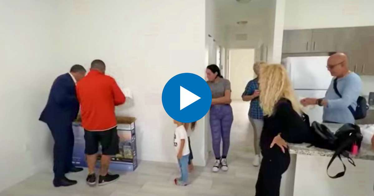 Madre cubana y sus tres hijos se instalan en la vivienda © Captura de video / Telemundo 51