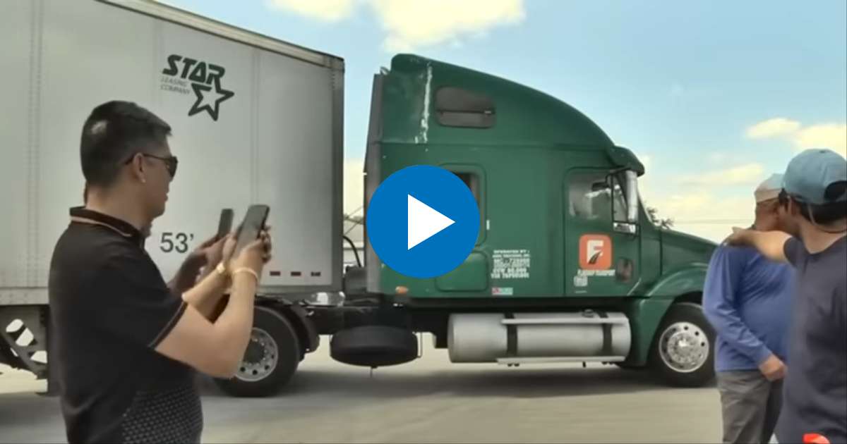 Camioneros cubanos © Captura de video / America Tevé