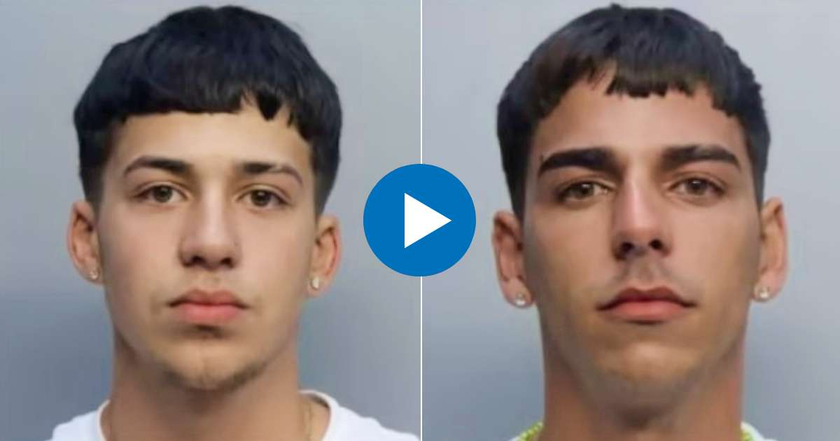 Los dos jóvenes cubanos acusados © Miami-Dade.gob