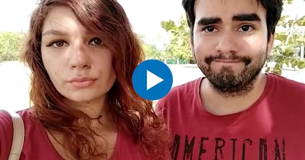 La pareja obligada a salir de Cuba, ella rusa y él cubano © YouTube/screenshot/RadioTelevisiónMartí