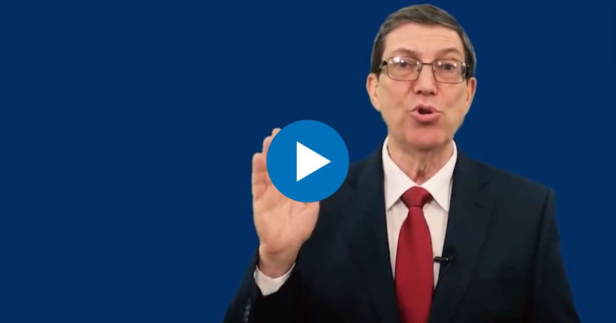El canciller cubano Bruno Rodríguez Parrilla © Captura de video Twitter / @BrunoRguezP