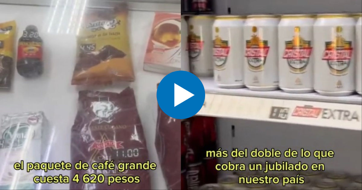 Cubano muestra los precios de un supermercado © Tik Tok / @conocecuba71