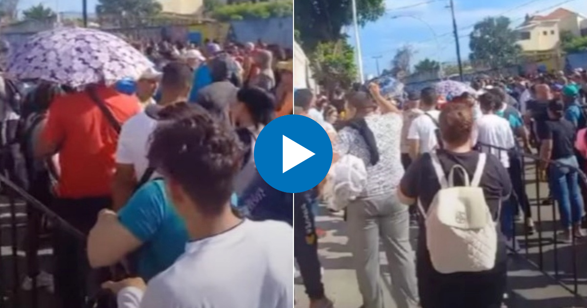 Migrantes aglomerados en Tapachula © Collage YouTube/screenshot-Mario J. Penton