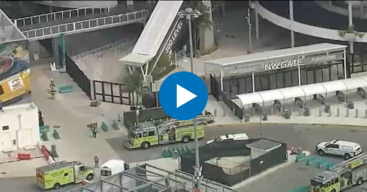 Explosión en el Hard Rock Stadium de Miami © Telemundo51