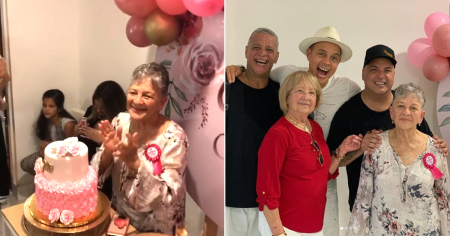 Alexis Valdés celebra el 80 cumpleaños de su madre