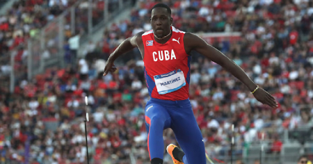 Triplista cubano Lázaro Martínez gana la parada de la Liga del Diamante en Marruecos con récord para el torneo