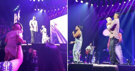 ¡Bebé bachatera! Romeo Santos sube al escenario a su fan más joven en concierto de Aventura