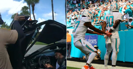 Policía de Miami publica video de la detención del jugador de los Dolphins Tyreek Hill