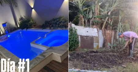 Joven cubano enseña cómo construir tu propia piscina en el patio de casa