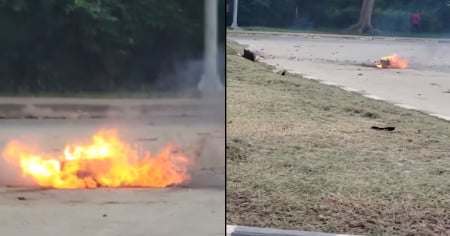 Incendio de una batería de bicitaxi detiene el tráfico en avenida de Ciego de Ávila