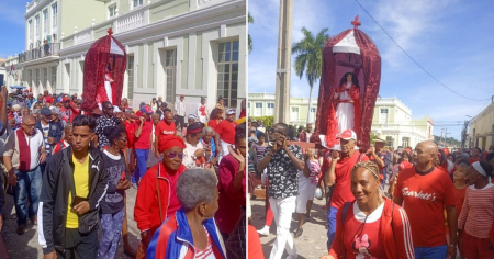 Devotos de Santa Bárbara realizan procesión en Trinidad durante apagón masivo en Cuba