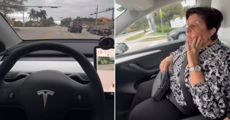 Abuela cubana experimenta por primera vez el Autopilot de Tesla por las calles de Miami: "Esto es el colmo ya"