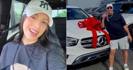 Rachel Arderi le regala un Mercedes a su papá: "Qué rico poder hacerte feliz"