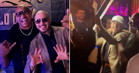 ¡Cubano apoyando a cubano! Así recibió Alexander Delgado a Pitbull en su restaurante de Miami