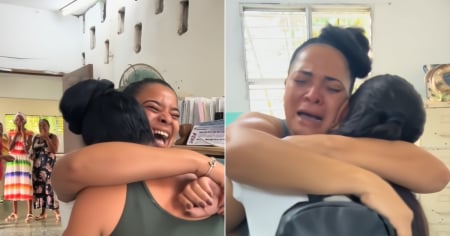 Cubana lleva sin avisar a la isla y sorprende a su madre en su trabajo el día de su cumpleaños: "Aquí, en un charco de lágrimas"