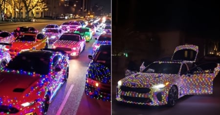 Caravana de carros con luces navideñas deslumbra en Chicago y desata la polémica