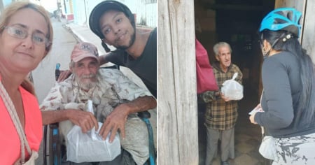 Reparten comida a familias necesitadas en Cárdenas durante la Navidad