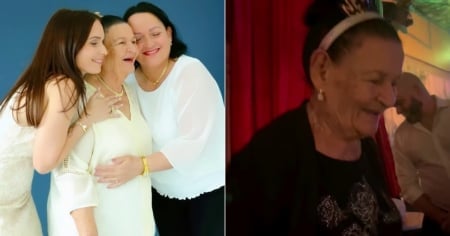 "La presidenta del club de fans de Bebeshito": Abuela de Diana Fuentes se desata bailando "Totaila" con 81 años