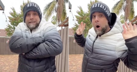 "Mano pa' arriba los que no se bañan cuando hay frío": Javier Berridy parodia el invierno en Miami