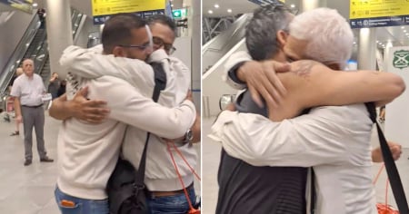 "¡Al fin te saqué de esa isla cárcel!": Cubano recibe a su padre en Chile tras doce años sin verse