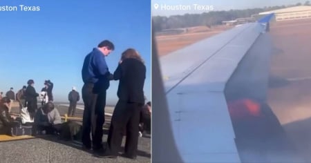 Vuelo de United Airlines de Houston a Nueva York es evacuado por falla en el motor