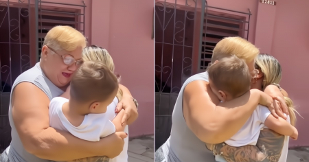 Así reaccionó una abuela cubana al conocer a su nieto por primera vez en Cuba: "No puedo parar de llorar"