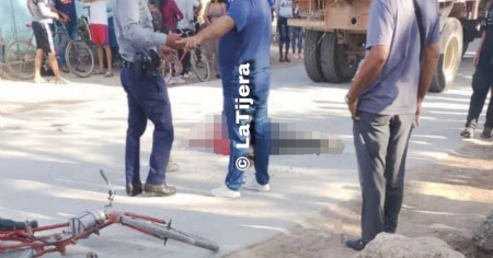Muere un ciclista en accidente con un camión de caña en Granma