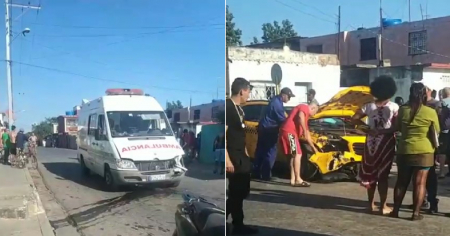 Accidente en Cárdenas: Una ambulancia y un taxi protagonizan fuerte colisión