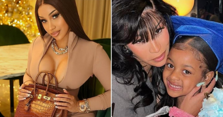 La reacción de Cardi B cuando su hija le hizo un dibujo a su bolso Hermès de 60 mil dólares