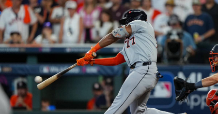 Andy Ibáñez conecta su primer jonrón de la temporada en victoria de Tigres sobre Yankees