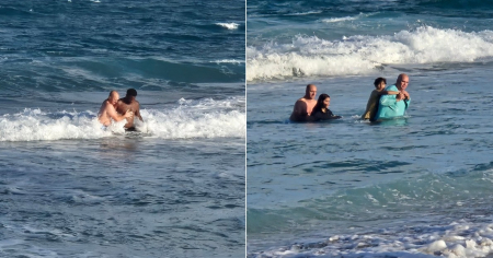 Acto heroico en Florida: Turista salva a tres adolescentes de morir ahogados en la playa