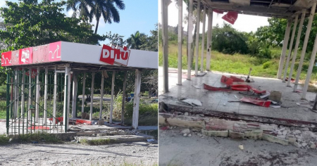 Lo que queda del DiTú del reparto Bahía en La Habana
