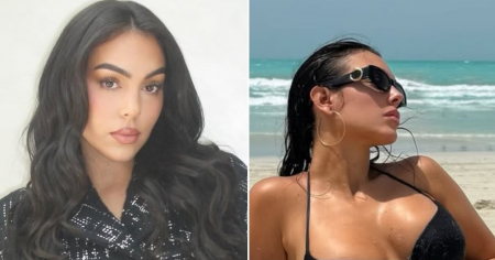 ¡Una sirena en la tierra! Georgina Rodríguez se roba todas las miradas posando en bikini desde la playa