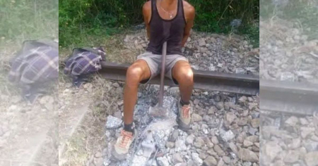 Intentaba robar cabillas de la vía férrea en La Habana y lo sorprendieron en plena faena