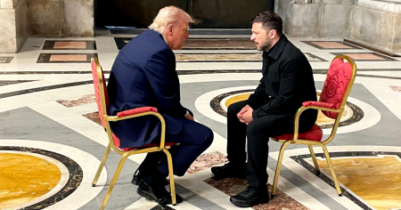 Trump cuestiona la voluntad de paz de Putin tras reunirse con Zelenski en el Vaticano