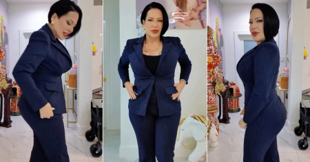 ¿La Diosa en modo ejecutiva? El elegante outfit de la cantante que desató una lluvia de piropos