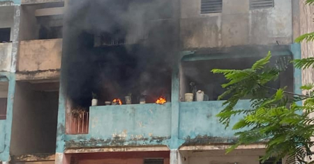 Incendio destruye un apartamento en edificio de Artemisa