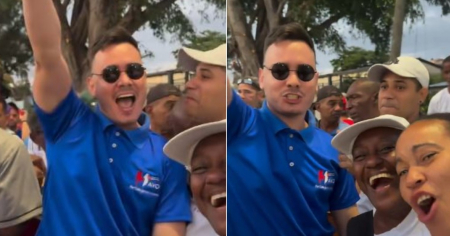 Sandro Castro anima la marcha del Primero de Mayo en La Habana: "Aquí está Radio Vampiro"