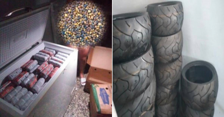 Descubren almacén clandestino con alimentos y neumáticos de contrabando en Bauta