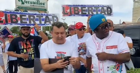 Cubanos protestan en Miami tras encarcelamiento de José Daniel Ferrer y Félix Navarro