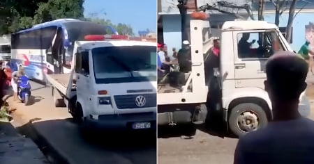 Detienen a conductor de grúa que embistió guagua de Transtur en Matanzas