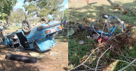 Grave accidente en Las Tunas deja cinco heridos, incluida una niña de un año