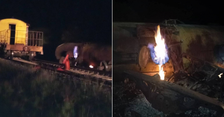 Se descarrila e incendia tren cargado de alcohol en Matanzas 