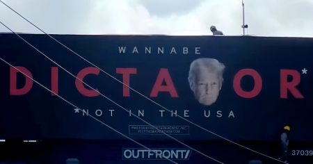 Cartel en Miami califica a Donald Trump de ‘aspirante a dictador’ por sus políticas migratorias