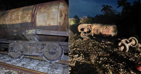 “Algo más que un accidente”: la reacción del Ministro del Transporte al descarrilamiento de tren de ron en Matanzas