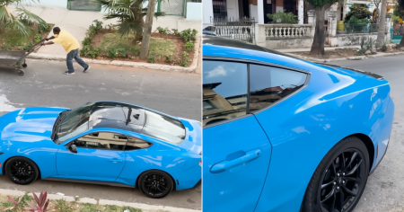"Para que digan que en Cuba no hay dinero": Cubana enseña Mustang en La Habana y se vuelve viral
