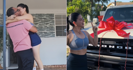 Nicaragüense sorprende a su novia cubana con espectacular camioneta: "Te pasaste"