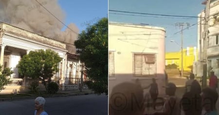 Fuego a metros del Moncada: Se incendia vivienda en Santiago de Cuba