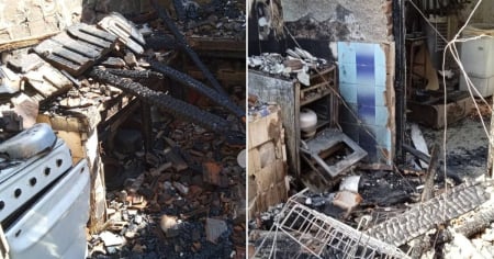 Imágenes muestran devastación tras incendio que afectó tres viviendas en Santiago de Cuba